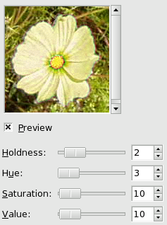 Scatter HSV filter options