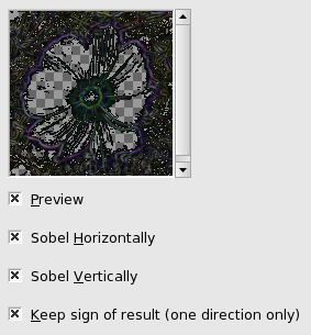 Sobel filter options