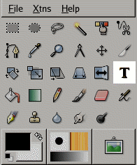 The Text tool in Toolbox