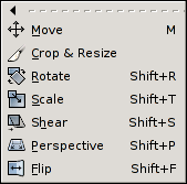 An overview of the transform tools